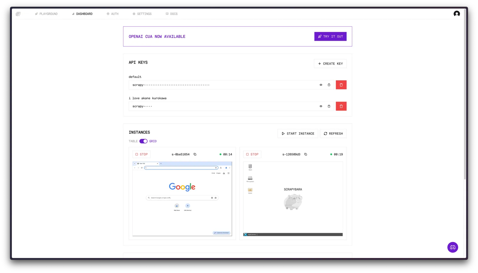 Dashboard